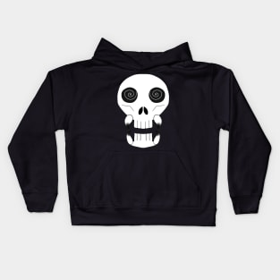 Weird Skull [White] Kids Hoodie